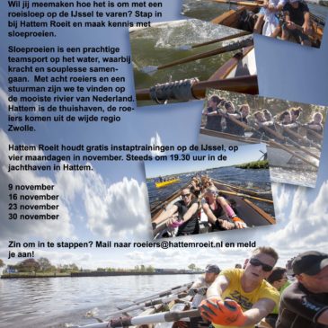 Sloeproeien op de IJssel – stap in!